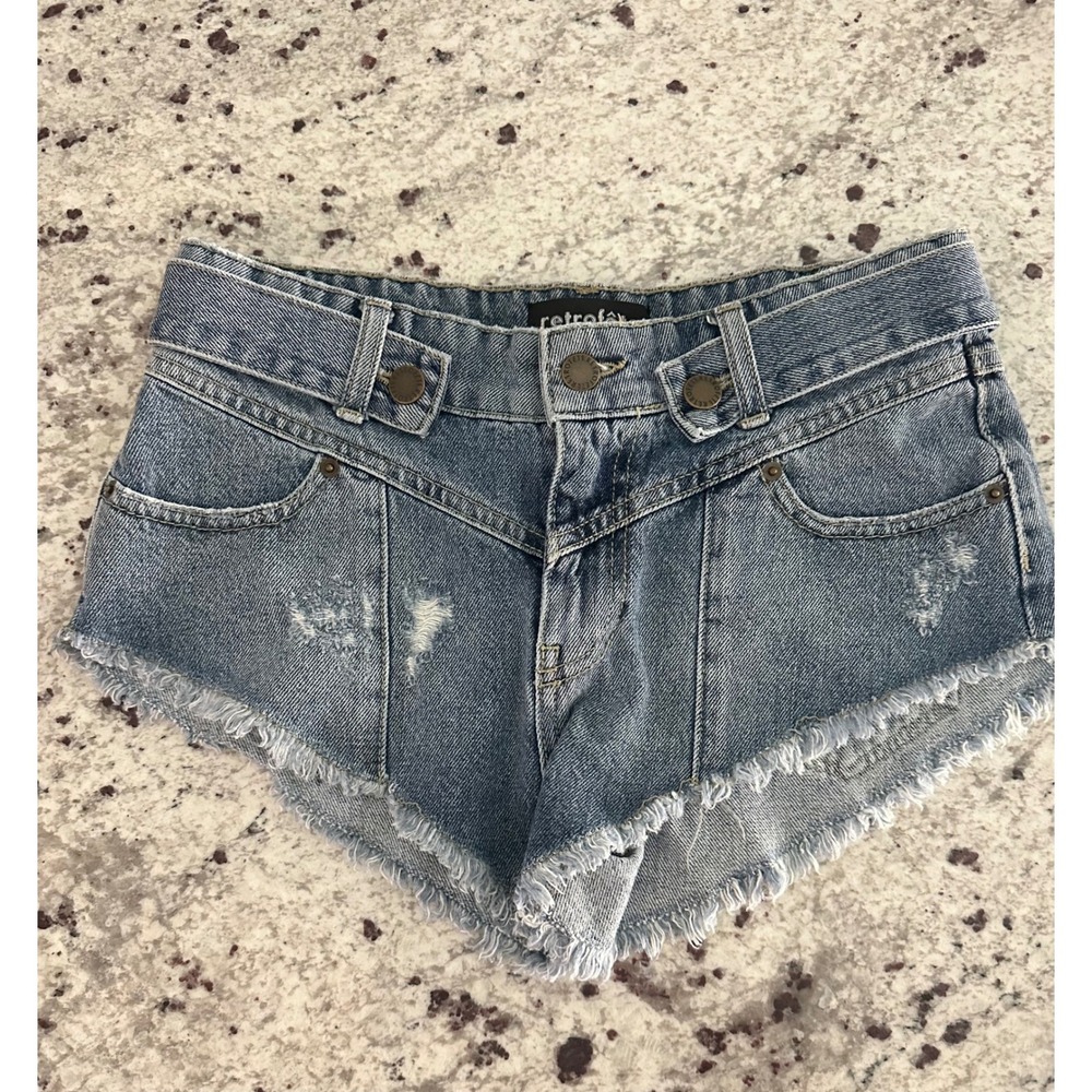 Retrofête Tessa Low Rise denim Shorts 24
